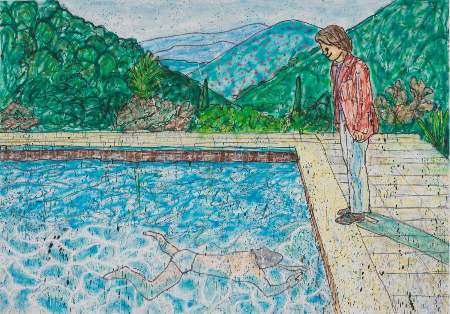 Portrait of an Artist (Pool with Two Figures) Ⅱ (inspired by David Hockney)