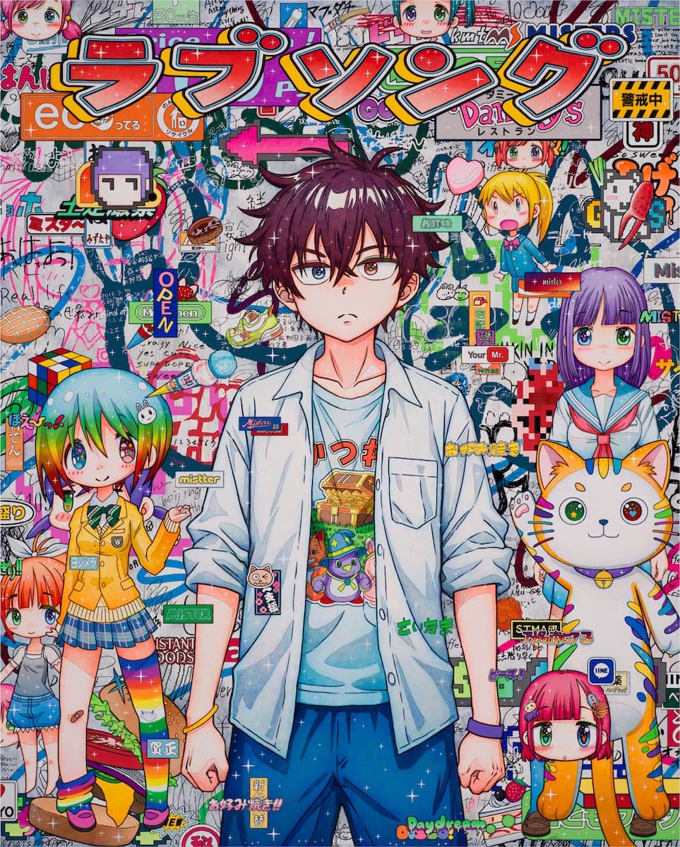 ときめきラブソング, 2026, Acrylic paint and silkscreen print on canvas, 1622 x 1200 x 50 mm ©2026 Mr./Kaikai Kiki Co., Ltd. All Rights Reserved.