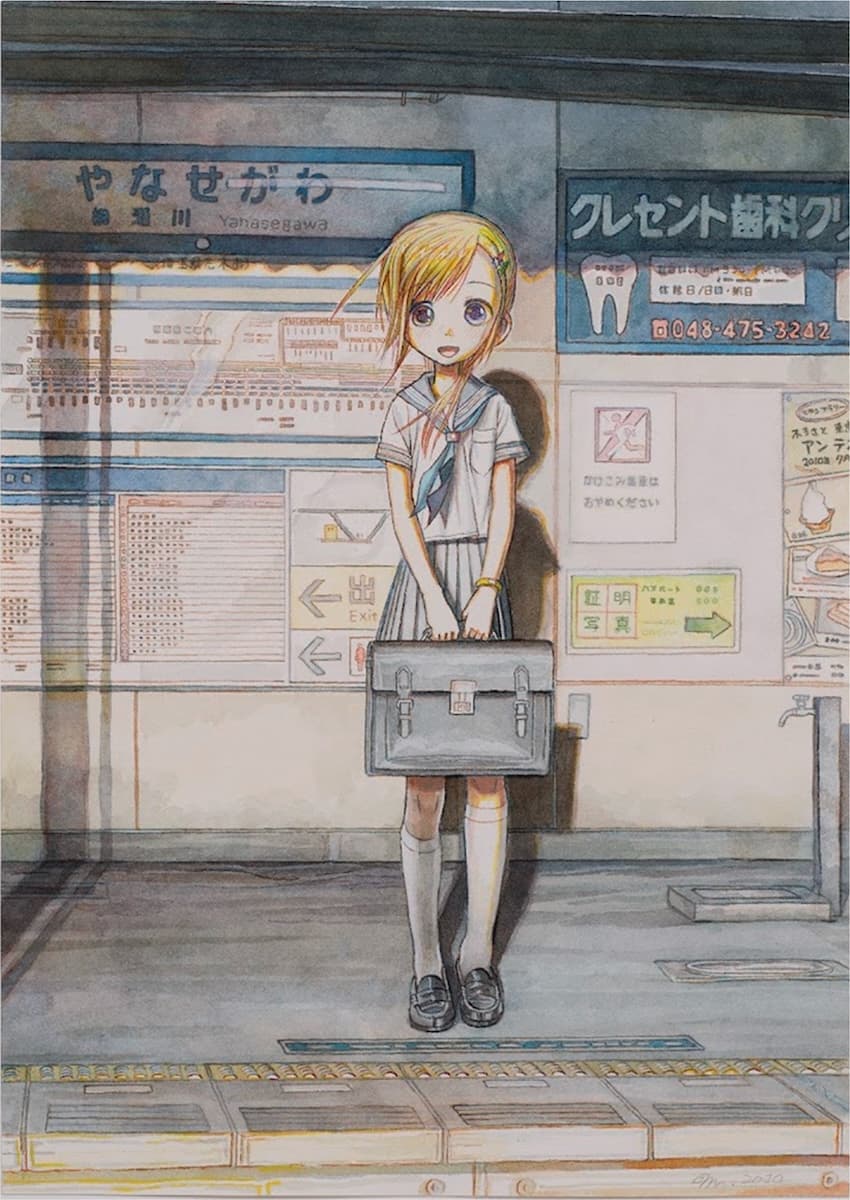 柳瀬川, 2010, Watercolor and pencil on paper, 420 x 297 mm ©2010 Mr./Kaikai Kiki Co., Ltd. All Rights Reserved.